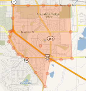 South and East Boulder area borders